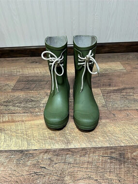 Nomad Kelly B Lace-Up Waterproof Rain Boots Green US 8
